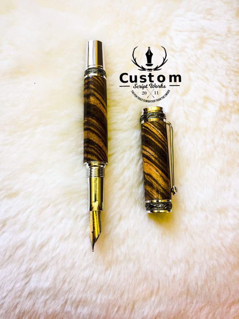 CScriptWorks's tweet image. Our client wanted something bold, masculine and very unique as a group gift for a co-worker. We crafted this beautiful Majestic Fountain Pen in exotic Zebra-Wood featuring 24k gold and Swarovski crystal.
#Edmonton #YEG #Yeggers #Love #photooftheday #Beautiful #Happy #YYC #Calgary