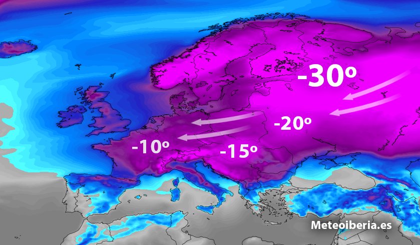 Una importante OLA DE FRÍO siberiano invadirá #Europa este fin de semana y la próxima semana. Escucharemos mucho hablar de ella en las noticias. Pero... ¿Cómo nos afectará en #España? Toda la información aquí: meteoiberia.es/una-importante… #FMA #nevadas #oladefrío #siberiano