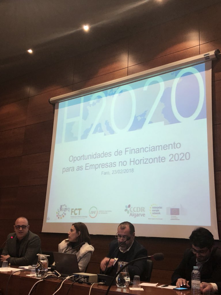 Today in Faro, Algarve! Information  session on funding opportunities for entreprises #h2020 #SMEinstrument organised by #ccdralgarve #entrepriseeuropenetwork and with the participation of #GPPQ