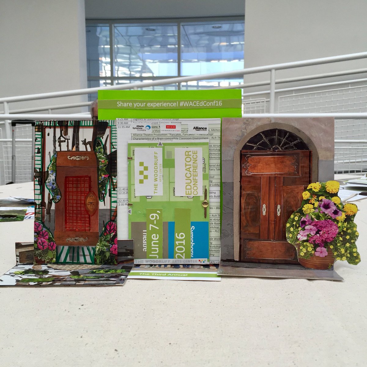 ArtPogue's tweet photo. Inspired by Karen’s talk at #atlanta_cm about curiosity and building community through art. Reminded me of the fun teachers had creating their own tiny doors at her workshop at #WACEdConf16! #tinydoorsatl https://t.co/fAaI0wFCIc