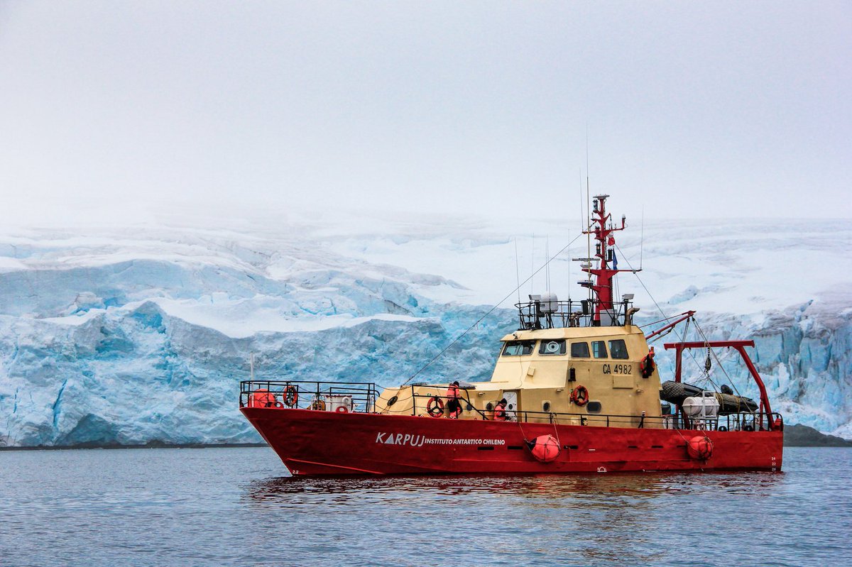 inach_gob's tweet photo. Karpuj, nave científica del INACH, trabajando en cercanías a base "Prat", península Antártica. Expedición Científica Antártica ECA 54, Foto: René Quinán @ReneQuinan #ECA54 @pablopax @Paulina_Rojas_P @evegaartigues @mleppe @CesarAnt77 @Minrel_Chile https://t.co/Oj4J1d95NO