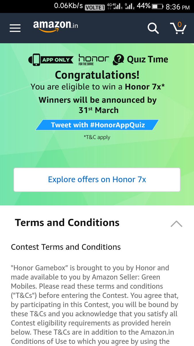 shishir_83's tweet image. #AmazonAppQuiz