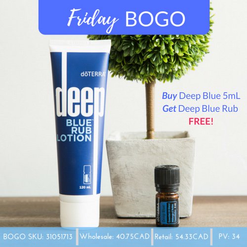 LeanneSandau's tweet photo. Today’s BOGO is … buy Deep Blue® 5mL and get Deep Blue® Rub FREE! Message me to get this amazing offer.
#BogoSale #dōTERRA #CPTG #EssentialOils #yyc #BuyOneGetOneFree #aromatherapy #JustAddOils #health #healthyliving #healing #naturalhealing #Wellness #DeepBlue #DeepBlueRub https://t.co/aL0lfpaCgJ