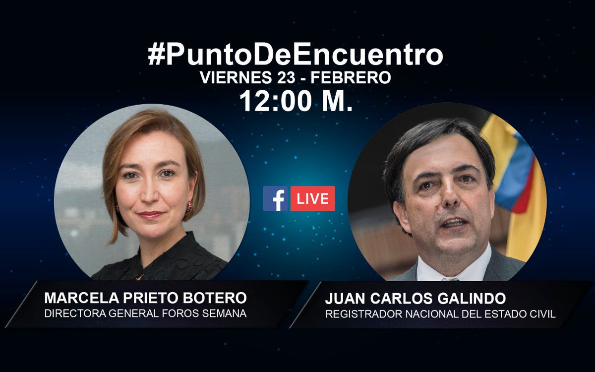 RevistaSemana's tweet image. #PuntoDeEncuentro | #ElPoderDelVoto | Hoy en @ForosSemana estaremos con Juan Carlos Galindo, registrador Nacional del Estado Civil, quien nos hablará sobre cómo enfrentar el riesgo de fraude electoral. Para conocer más del tema entre aquí: bit.ly/2Gj2lQa