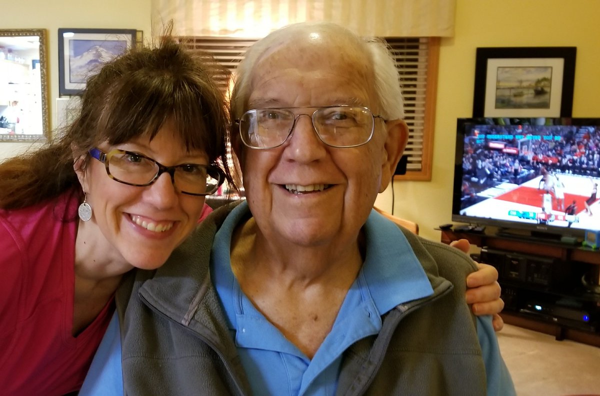 PdxJazzSinger's tweet photo. Hello friends. Apologies for being so quiet lately. Spending a ton of time with my family. I'm with my Dad this morning giving him all the love he can handle. Pic from earlier this month. Thanks for your great posts and support! #PdxJazzSinger #MartiMendenhall #ILoveMyDad https://t.co/lsUgmBIuxx
