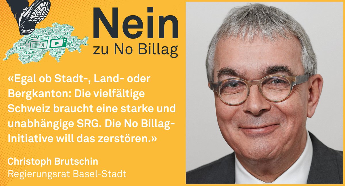 Christoph Brutschin, Regierungsrat Basel-Stadt, sagt #NEINzuNoBillag!