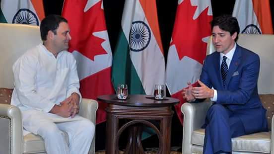 NeetuKoli3's tweet photo. Congress President @OfficeOfRG  meets Canadian PM Justice Trudeau in New Delhi.
@Sharmistha_GK @panwarrajneesh @INCIndia @sushmitadevmp @INCDelhi @priyankac19 @ChitraSarwara @dnetta @Drsaianamika https://t.co/N1u9m0yoaB