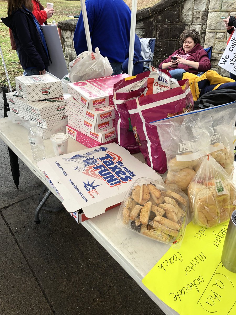 MRGDEVITO's tweet photo. @WVGovernor we won’t starve. This is just a portion of what community members have dropped off to us. #55strong #55united #WVAFT #WVteachers #wvstateemployees #WVteacherStrike https://t.co/wd0elpOWor