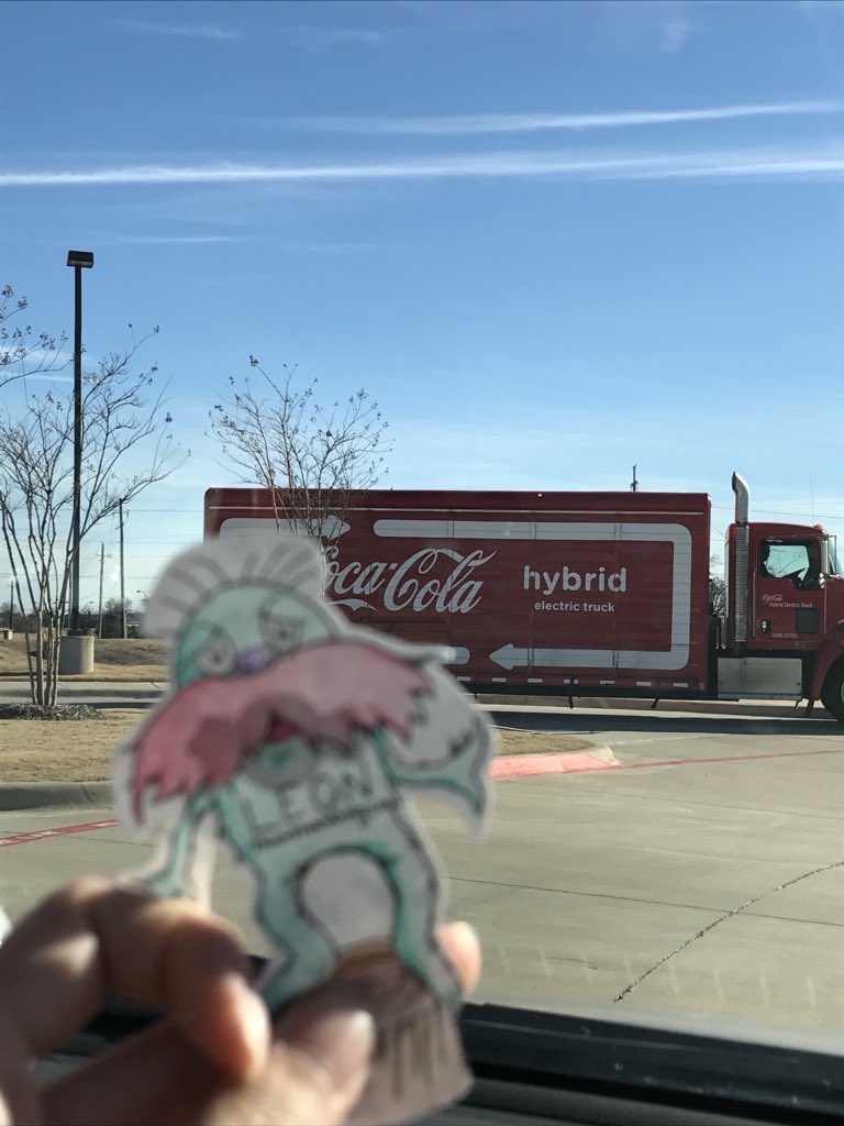 ravleoli_'s tweet photo. the Lorax is happy Coca Cola is making efforts to transport their goods eco-friendly through hybrid trucks @JamieNWiser #APESwiser https://t.co/R6tofg29Ce