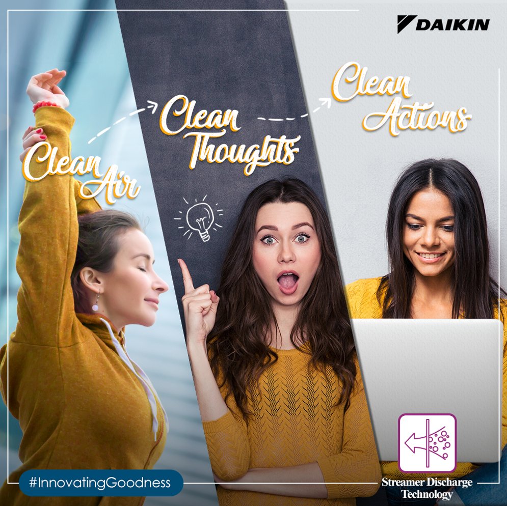 DaikinIndia's tweet image. Keep your surroundings ideal for positive actions, by bringing home a Daikin Air Conditioner, #InnovatingGoodness #CleanThoughts #CleanAir
Buy now: mydaikinstore.com
Limited Offer! Free Standard Installation on high wall split inverter ACs,valid till 31st March.

*T&amp;amp;C Apply