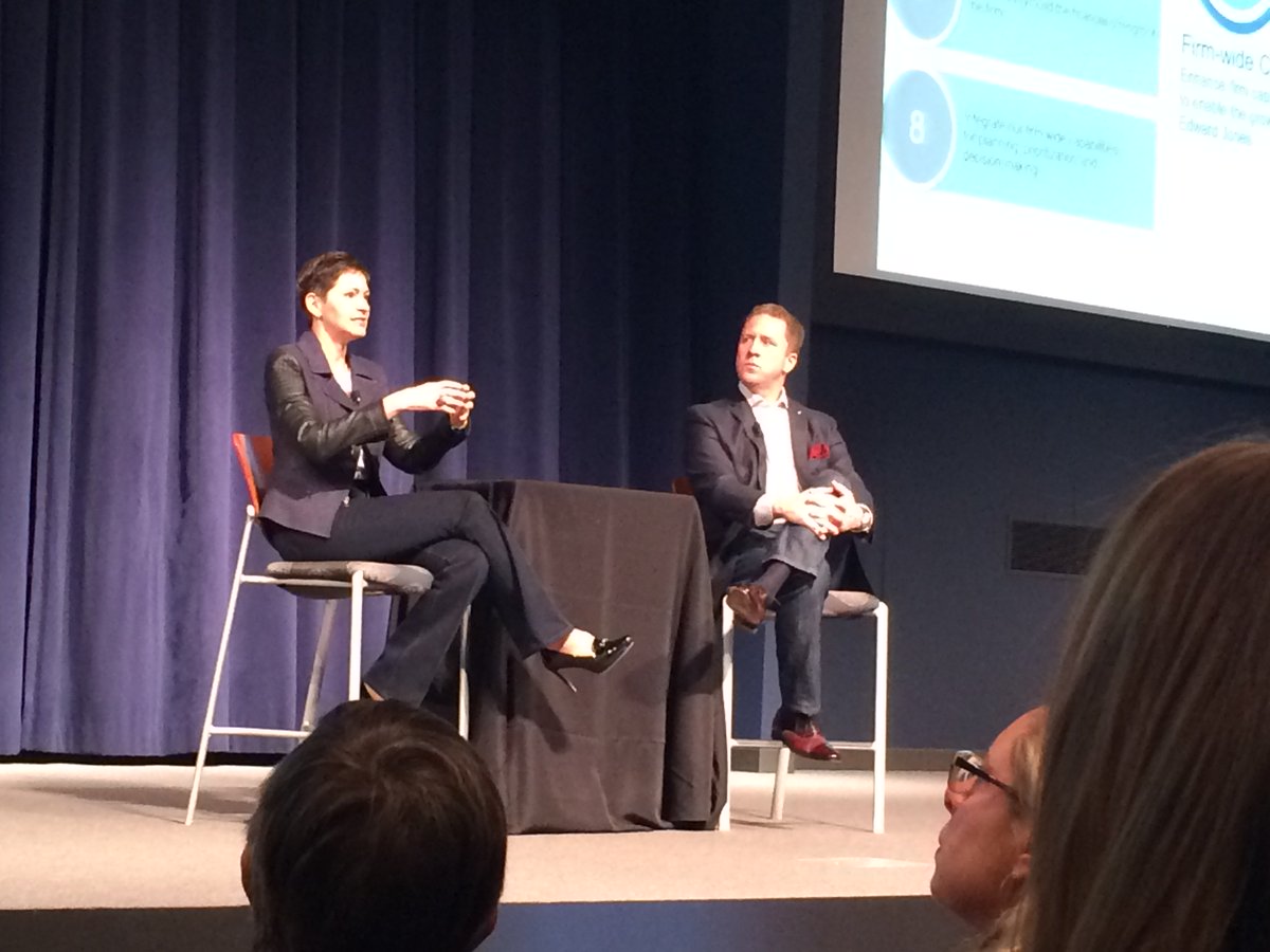 EdwardJones's tweet photo. "We have to be the best possible version of ourselves... in order to lead the way for our clients," say principals Penny Pennington and Ken Cella at the  #EJWomensConf2018 https://t.co/8ULUnKCu2p