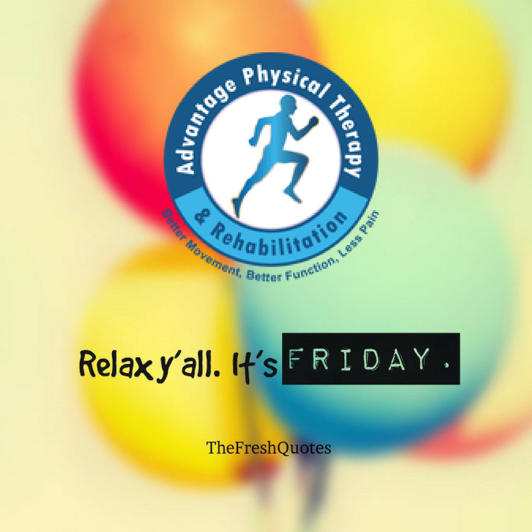 AdvantagePTR876's tweet photo. Friday is the best feeling. 
#APT #Physiotherapy 
#AdvantagePhysicalTherapy
#Jamaica
#PhysicalTherapy https://t.co/OUOvGB6vOJ