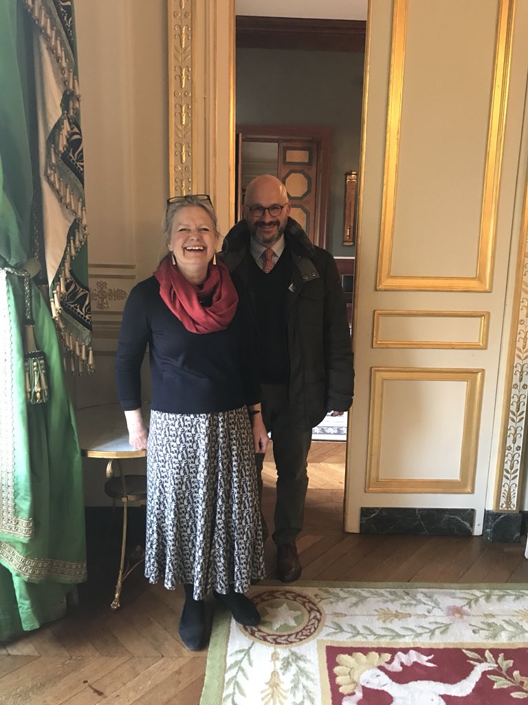 Great to meet #Attingham alumni in Paris. Loved Bertrand Rondot’s superb exhibition ‘Visitors to Versailles’ and hearing about Jörg Ebeling’s role, advising on the splendid restoration of the Hôtel Beauharnais <a href="/AttinghamTrust/">The Attingham Trust</a>