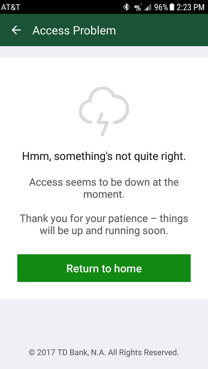 SignsEHT's tweet photo. @TDBank_US Not again.... in case you didn't know, Friday is a day when some employers pay their employees, access to their bank accounts would be helpful. Goodbye TD - Hello Fulton Bank! #closeTDBankAccounts https://t.co/4ajjCTkYI2