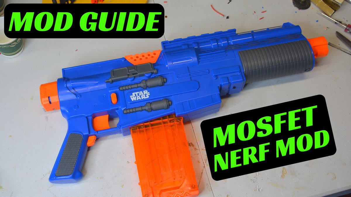 NaptownNerf's tweet photo. Finally got around to modding my Captain Cassian blaster. My first MOSFET mod was a success and hopefully this mod guide helps a lot of you out. Watch here https://t.co/6DjHIZqNnl #nerf #Starwars #nerfmod #Nerfmodguide #mosfet #naptownnerf https://t.co/Af2gnvTfWI