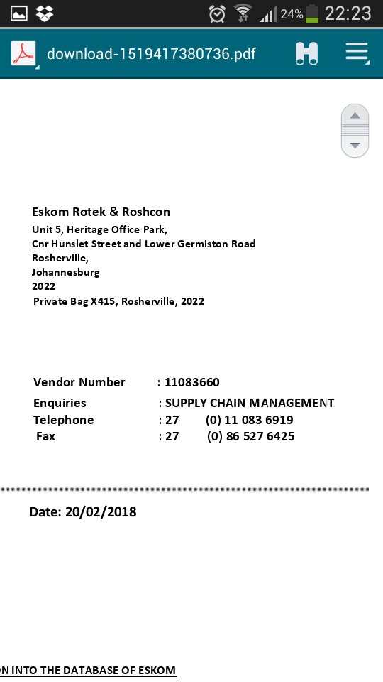 The_Thatoness's tweet image. #EskomProcurementScam
#ProcurementScam
@SayEntrepreneur @Eskom_SA 
@SABCNewsOnline
@kayafm95dot9
@METROFMSA
@SAPoliceService

I almost got scammed by this person.
It all looked fishy when the process was moving too quickly.
So I went to Rotek offices to verify &amp;amp; it is fake.