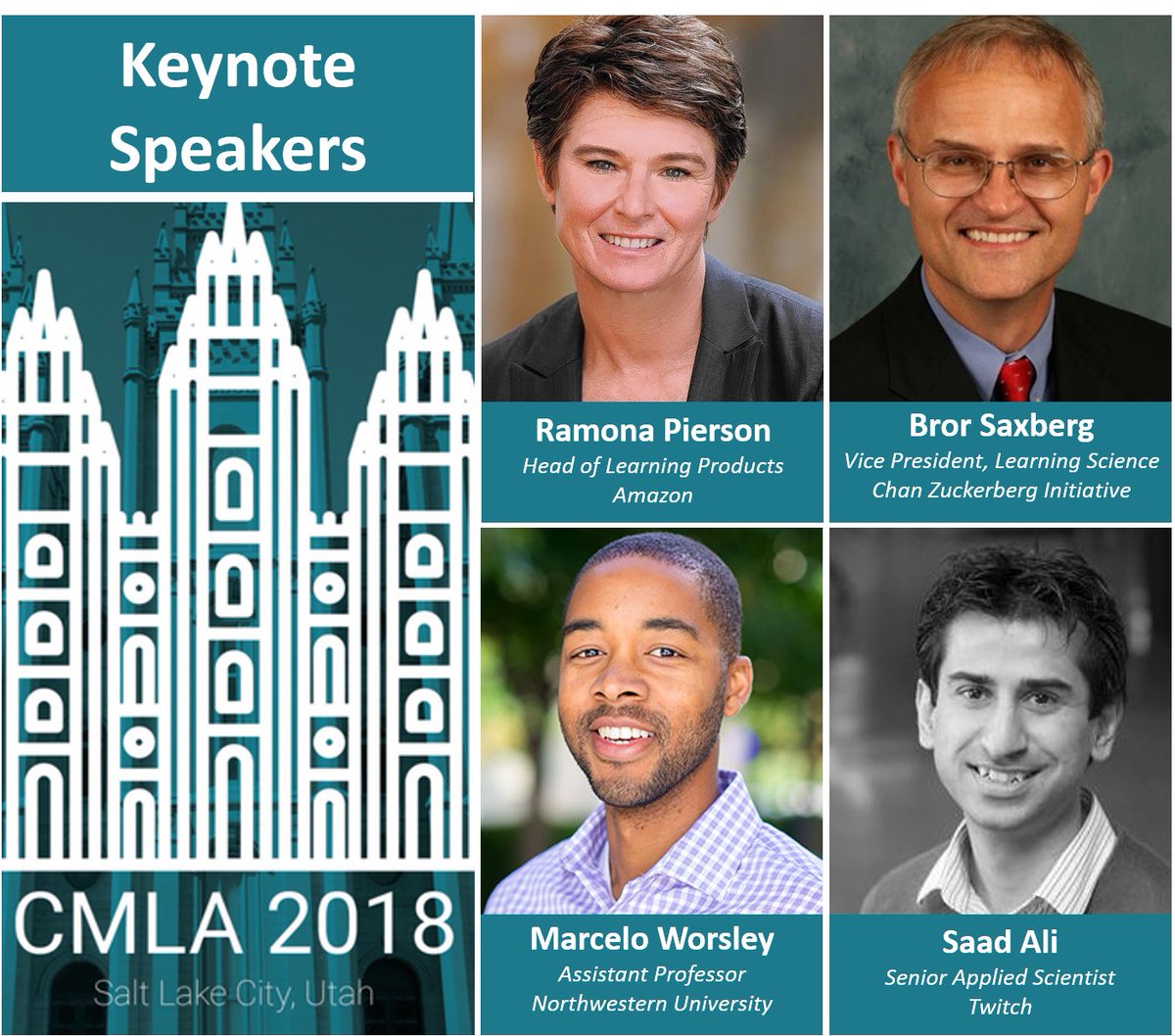 saadkhan_ai's tweet image. Check out the amazing set of keynote speakers at our workshop #CMLA to be held in conjunction with #CVPR18: Ramona Pierson, Bror Saxberg, Marcelo Worsley, Saad Ali      
#Edtech #ACTNext   @AlinaVdav @YuchiHuang_ML