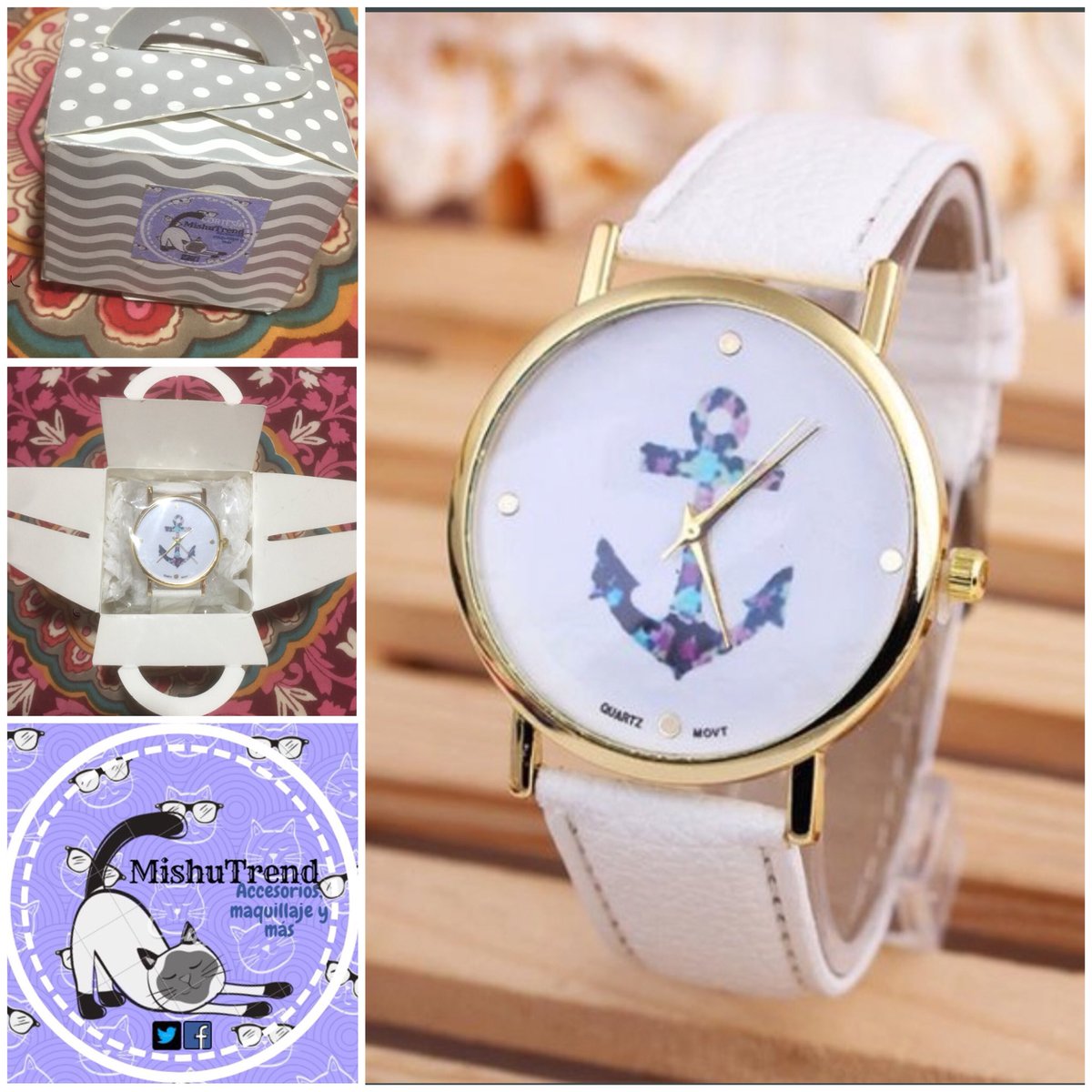 MishuTrend's tweet photo. Entregas !!!! Lindo reloj con diseño naval ancla de rosas #Navy #navylove #ViernesDeGanarSeguidores #ViernesDeClasicos #navalcraft #giftideas https://t.co/aI2qP6M09z