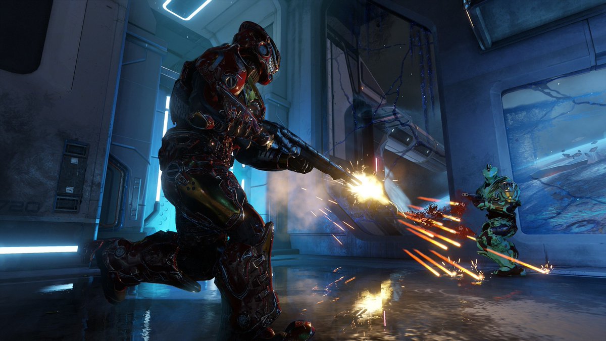 DOOM's tweet photo. #DOOM Double XP Weekend starts NOW! Earn double the XP in multiplayer on any platform all weekend long. https://t.co/EgFNth0Ujz