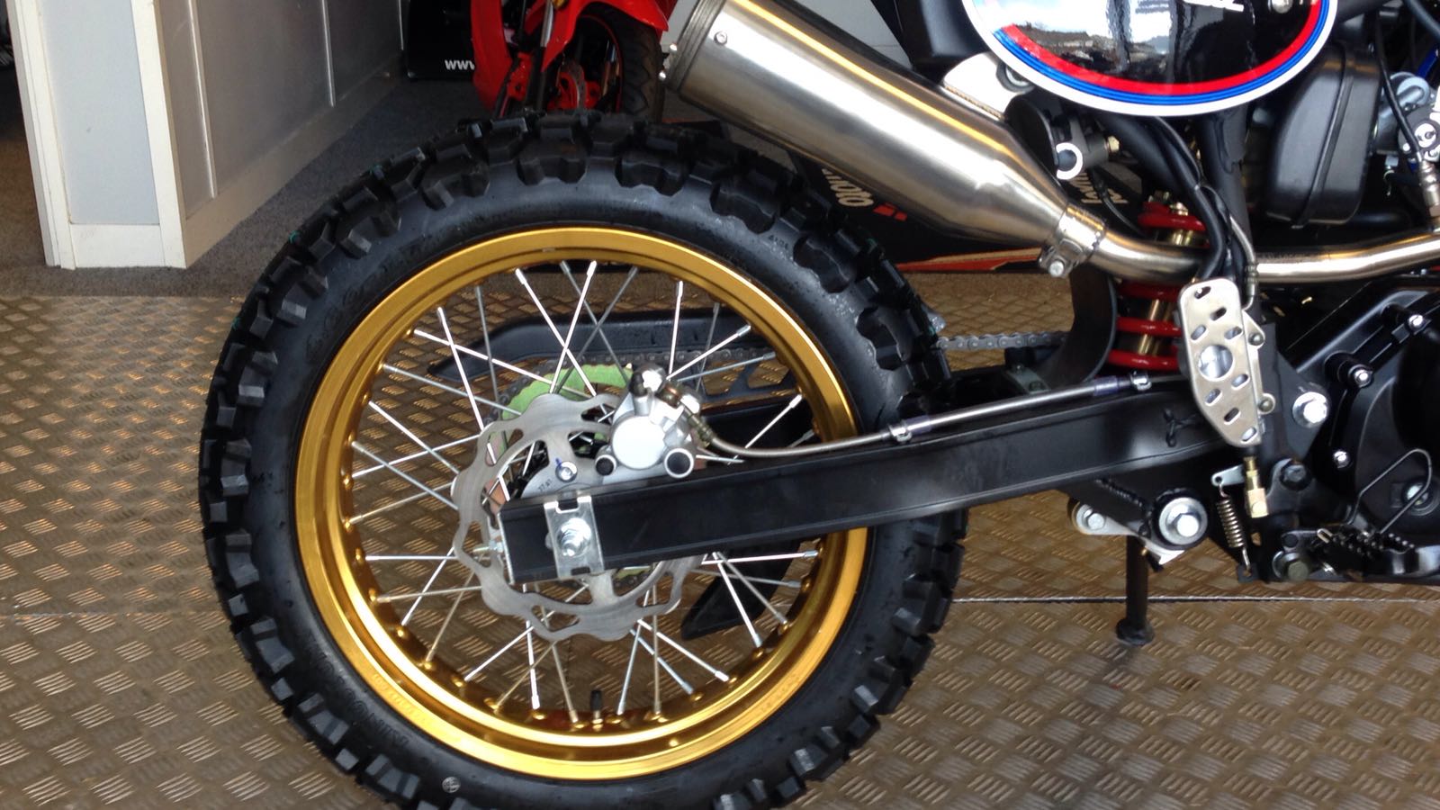 Gold 2024 rims motorcycle