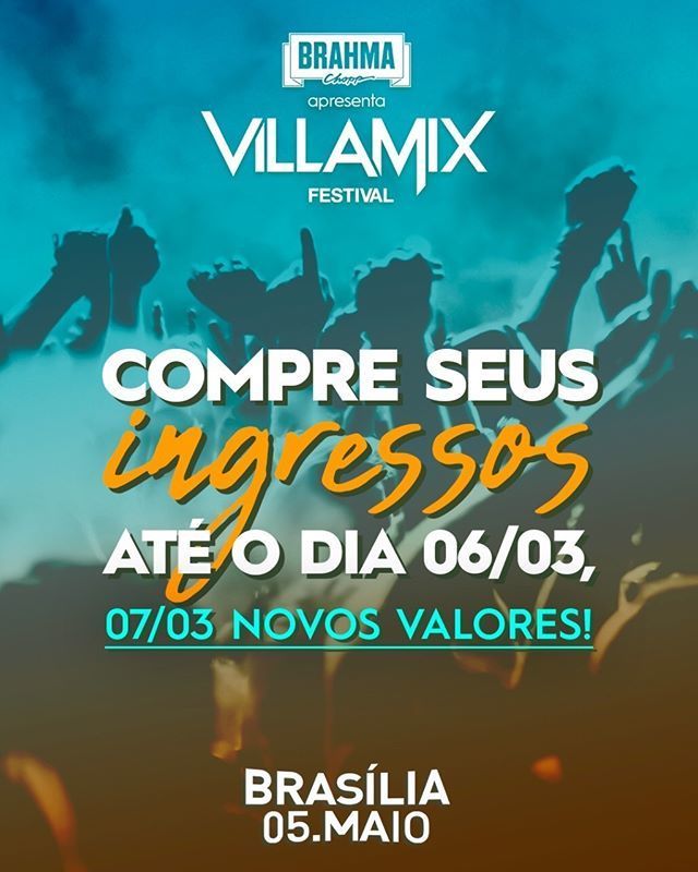ticmix's tweet photo. O #VillaMixBrasília com certeza é sucesso garantido! Chame os amigos e vem sentir a energia do Maior Festival do Brasil! https://t.co/GCjfQehk58