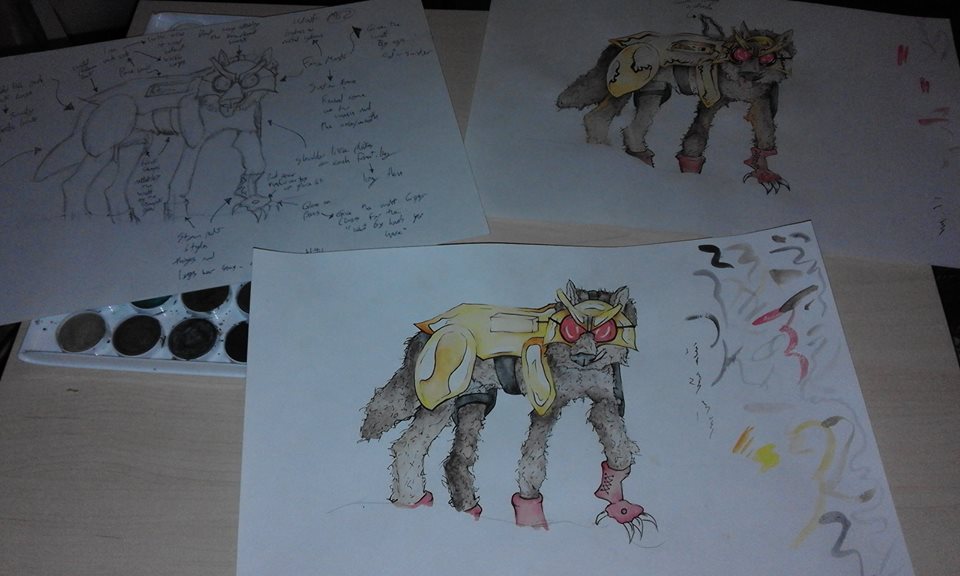 LukeAlmondsAFAS's tweet photo. Some designer for a Steampunk Wolf from an old college project. Steampunk sucks! #Art #Artist #Illustrator #Illustrations #Designs #Material #Watercolour #Steampunk #SteampunkSucks #Oldie #College https://t.co/2bDRoLgA7D