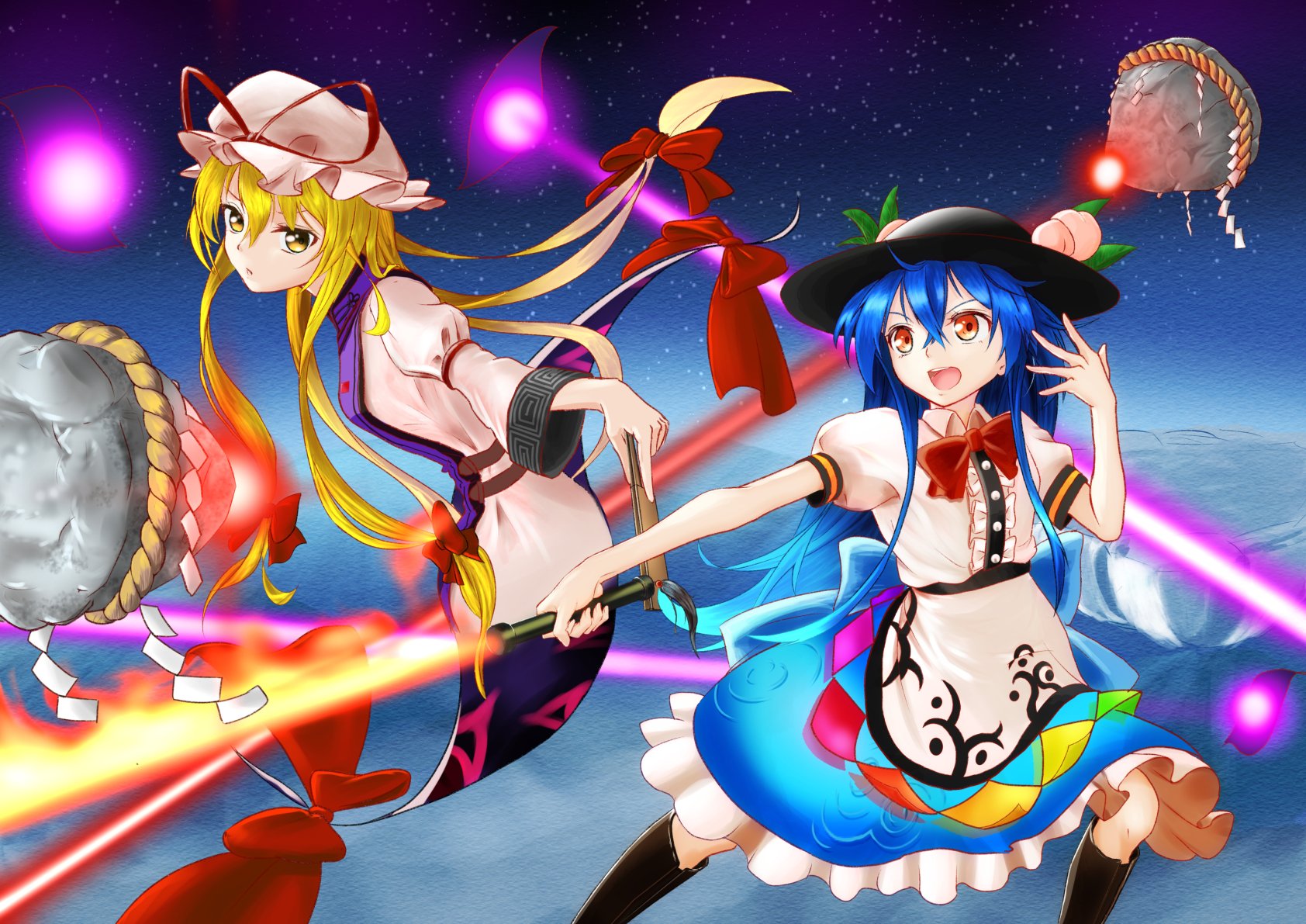 雀歌 さくか 紫と天子with天界 東方project 東方憑依華https T Co Xtntnwcx1o Twitter