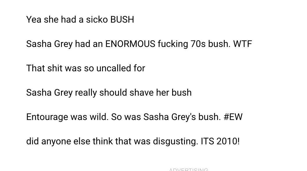 DrRambette's tweet image. Oh and a good article about @SashaGrey's iconic bush whipping bros across the nation into hysterics. #BushIsBack #BushGate #Pubepocalypse salon.com/2010/08/10/sas…