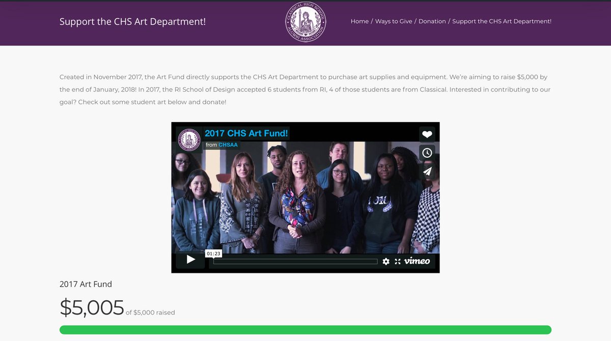 classicalhsaa's tweet image. Our amazing community has raised over $5,000 for the CHS Art Fund!Thank you to all who have contributed and spread the word! To learn more about this initiative, check out student art, and donate, visit classicalalumni.org/ways-to-give/d… Stay tuned for more updates from the Art Dep’t!