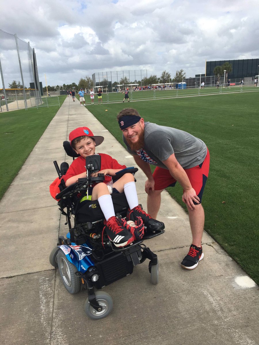 CDavidopoulo's tweet photo. @RedSox can't thank Chris Sale and the Red Sox team for making dreams come true today at spring training for my son Matt. He is out of his mind over the experience ! https://t.co/h7pI69sW6M