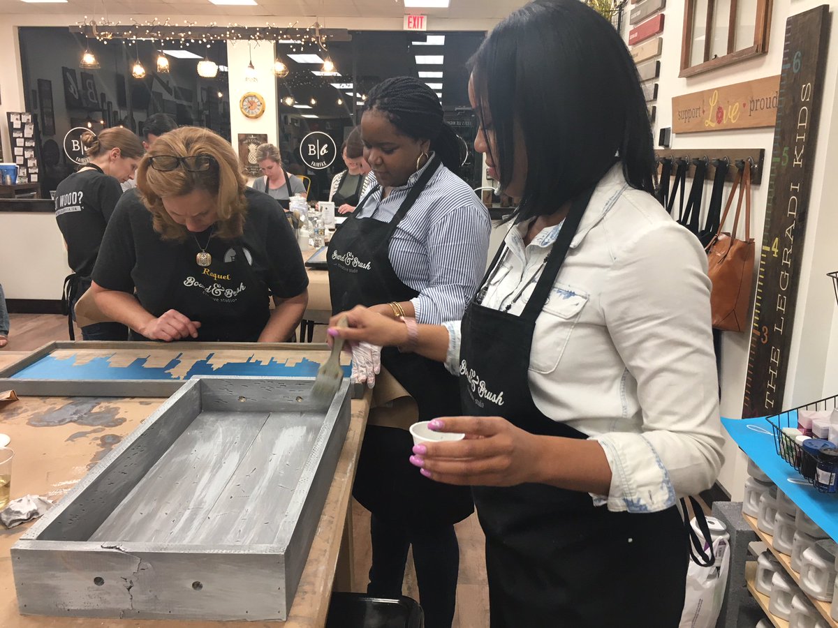 DIY’s are always fun! The wood pieces were a hit with DBI Staff during a client appreciation event by OFSB rands, Momentum Group &amp; <a href="/JJFlooringDC/">J+J Flooring Group</a>!