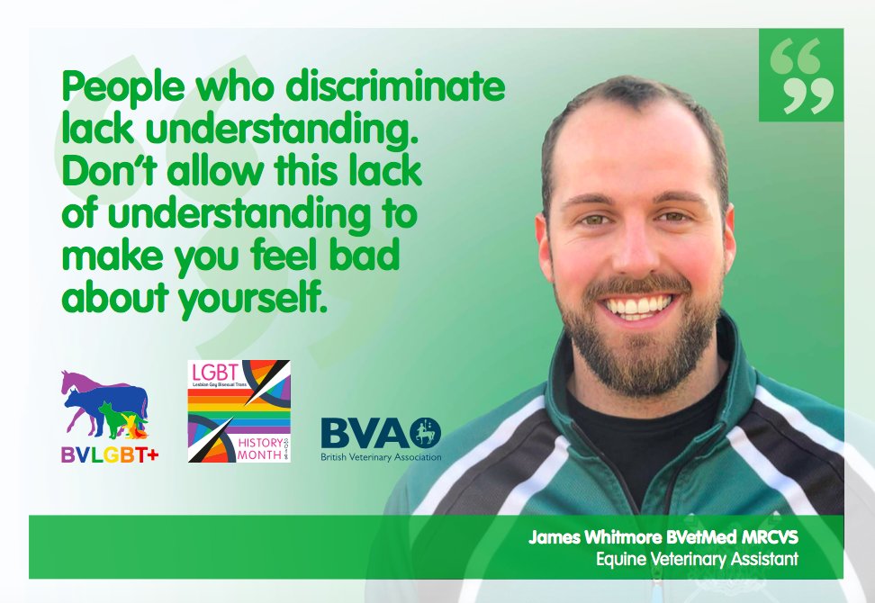 bvlgbt's tweet photo. Huge thanks to our 4 LGBT+ veterinary role models for @LGBTHM. Fighting stereotypes, promoting inclusion and equality. You can read their stories here: https://t.co/fRVky5uQUZ thanks to @BritishVets for their help in supporting the campaign! https://t.co/X5oFkTCJFJ