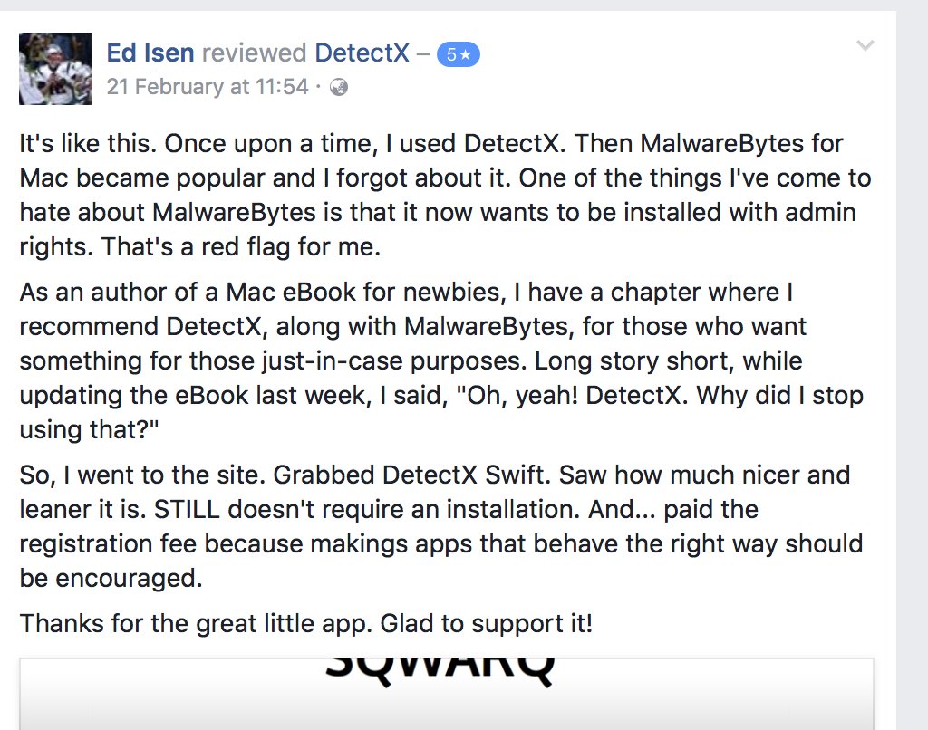sqwarq's tweet image. Well, humbled and appreciative for this kind of user feedback. via @facebook @AppleSupport @JAMFSoftware