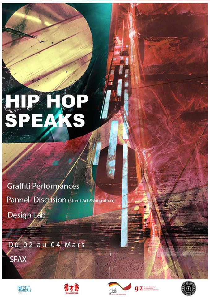 ART_SOLUTION_TN's tweet photo. HIP HOP SPEAKS , Un projet d’information et de sensibilisation aux risques liés à la migration irrégulière par les arts et les artistes urbains, en partenariat avec @GIZ @UrbanArtsTO @HipHopCorner_fr @Graffiti6 @streetartnews https://t.co/GA7wbpJfmc