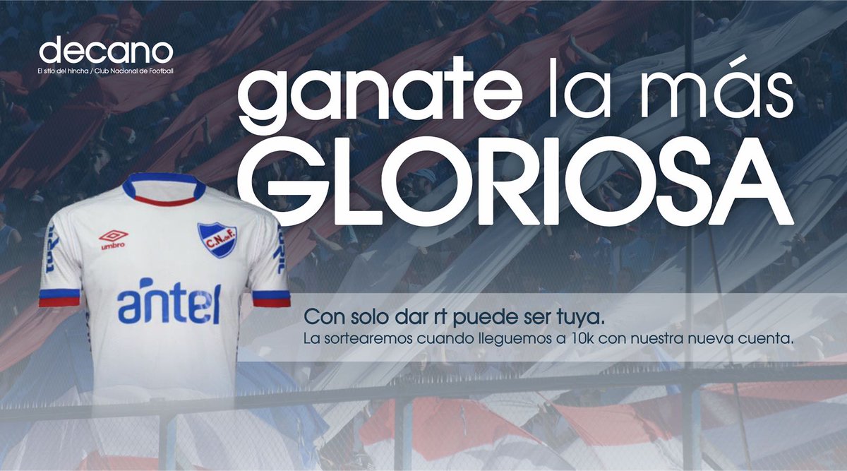 decanocomuy's tweet image. Tan solo siguiéndonos y haciendo RT a este tuit podés ganarte la camiseta oficial de Nacional gentileza de @UmbroUruguay