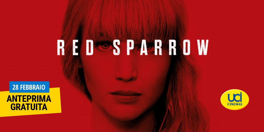 ucicard's tweet photo. Il 28/02 #RedSparrow è in #anteprimagratuita con SKIN ucicard da UCI Cinemas Ancona! Aggiudicati i biglietti! https://t.co/orjXkDTKug https://t.co/1oQZqwhMuq