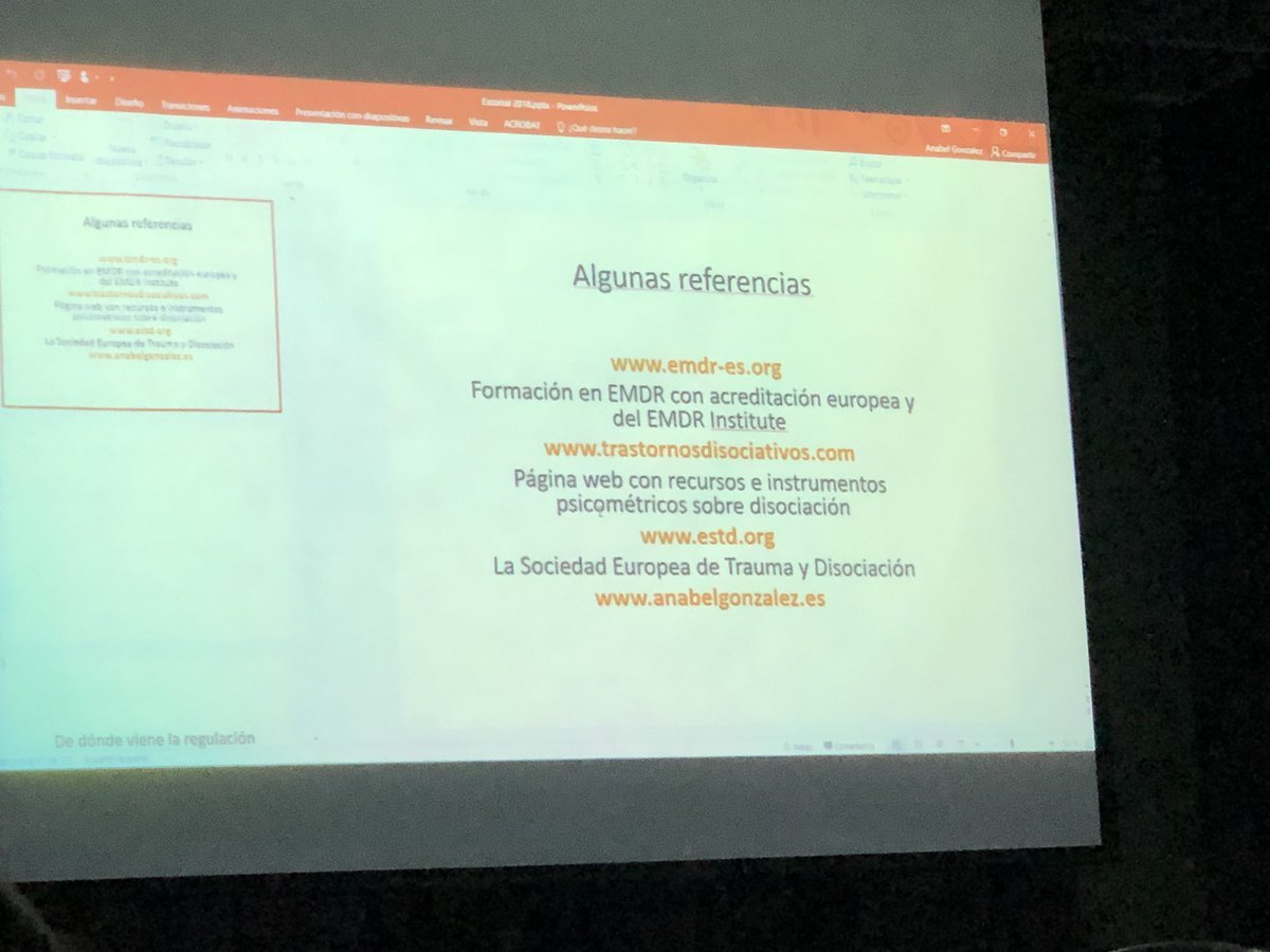 Algunas referencias para profundizar en #EMDR #trauma y #disociacion que nos deja la Dra. González #limitespsiquiatria