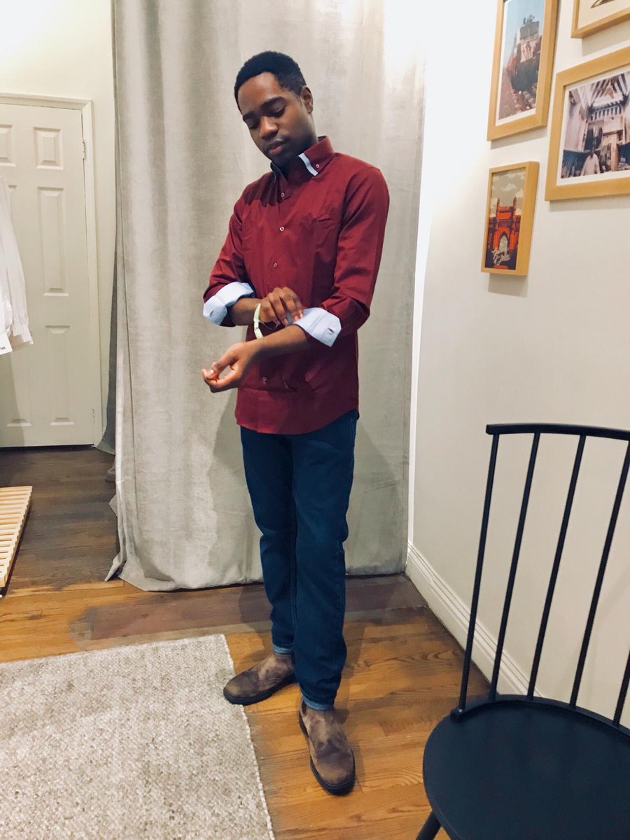 John Patrick of @izonmagazine picking up his custom made shirt at our #nyc location! Thank you for stopping by- custom looks good on you! #men #menswear #fashion #mensfashion #soho #shop #style #custommade #tailormade