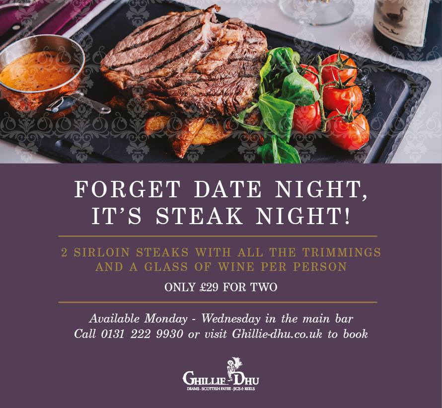 For the best deal in the West End look no further! 

Book your table online at: ghillie-dhu.co.uk/food-drink-men…