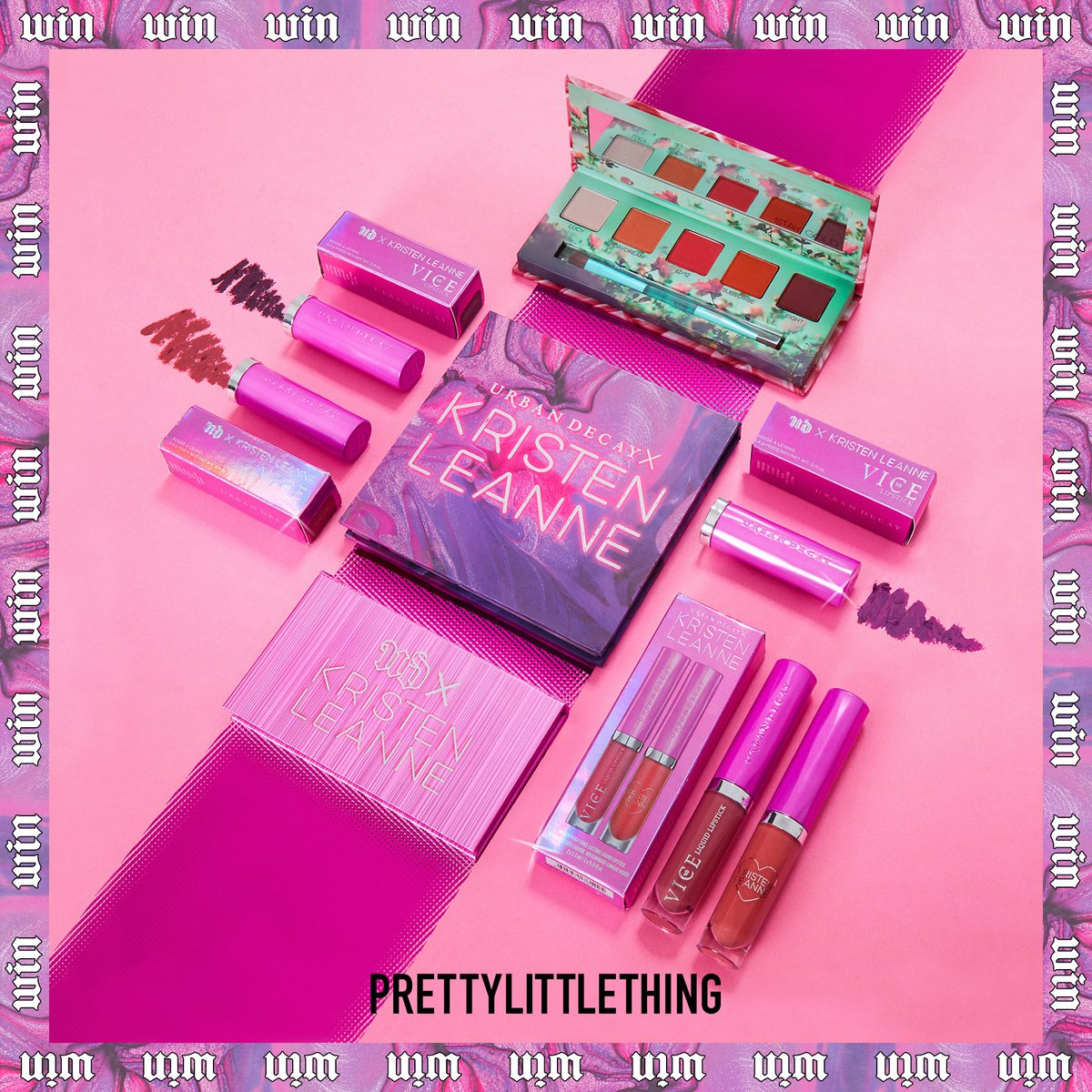 OfficialPLT's tweet photo. ✨💘 TWITTER EXCLUSIVE 💘✨ We've teamed up with @UrbanDecay to giveaway 5 sets of the @KristenxLeanne collection worth £150 😱😱 To enter make sure you're following us and @UrbanDecay 💕 Winner announced Friday 2nd March 💖⚡ T&amp;C's 👉🏼 https://t.co/eGD1FbKURJ https://t.co/SVAwafpNNi
