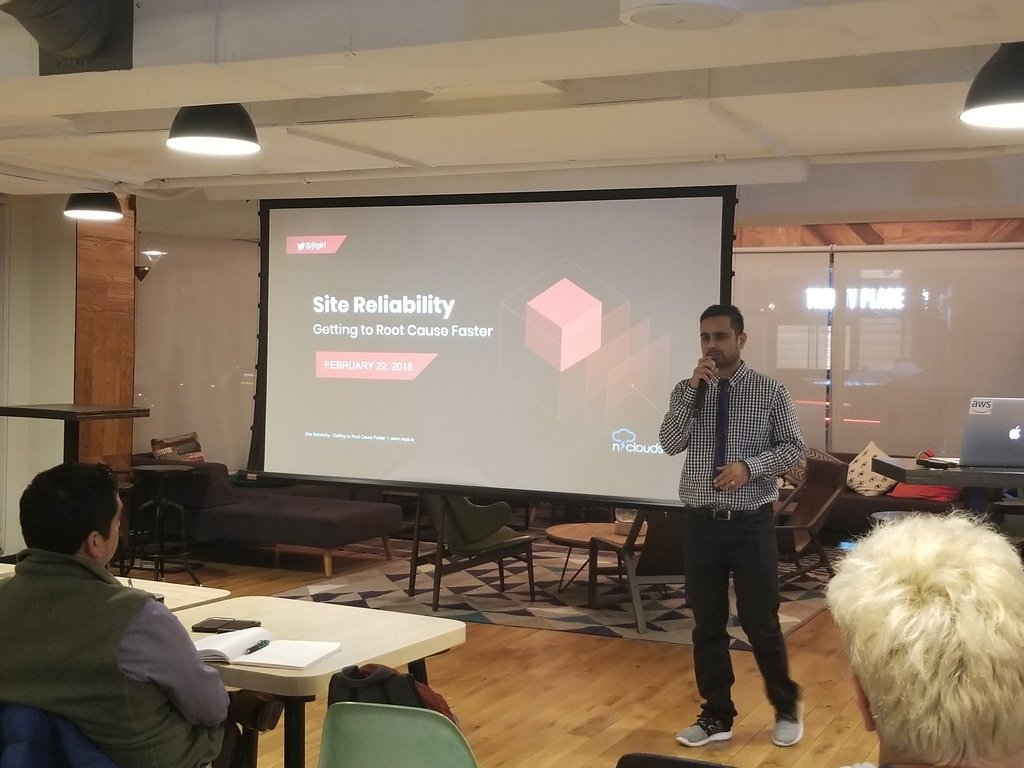 JT Giri <a href="/jtgiri/">JT</a> tackles toil, site reliability, and getting to root cause faster during SFB DevOps Masters meetup on Thursday. #ML #DevOps #AWSCloud