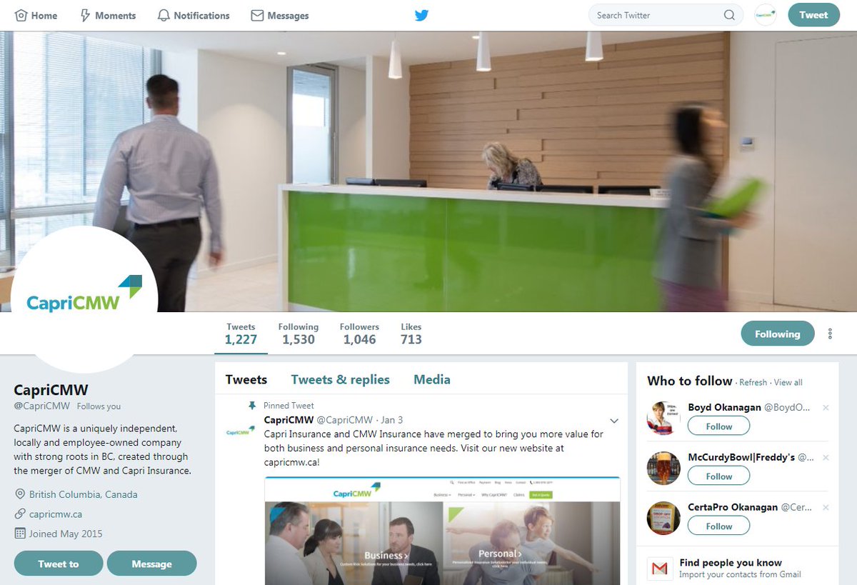 CMWInsurance's tweet image. As of March 1, we'll only be tweeting from our new account @CapriCMW. Please follow so you don't miss our updates!