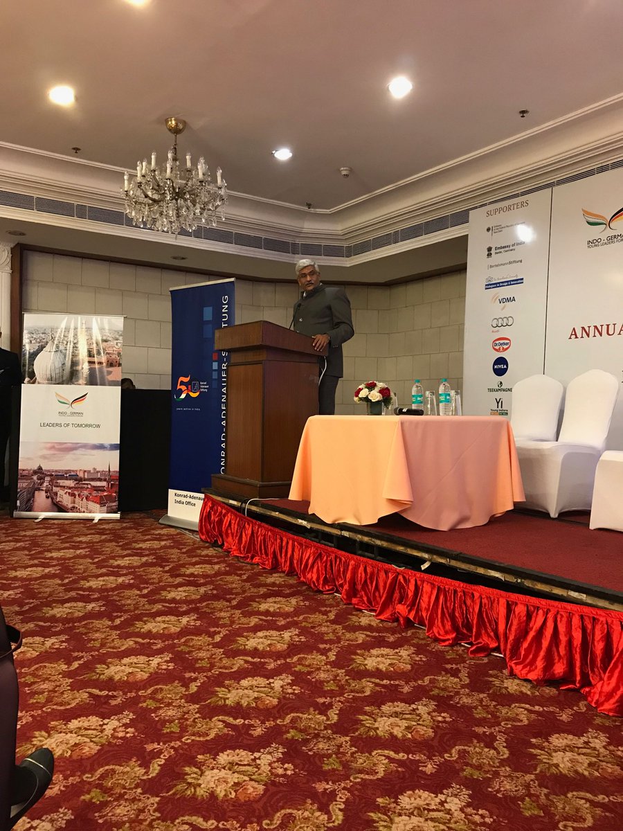 KumawatML's tweet photo. Hon‘ble Union Minister, Shri Gajendra Singh Shekhawat  addressing   participants at Indo- German Young Leaders Forum in its Annual Conference 2018 in New Delhi. His stressed on greater cooperation between youth of India and Germany  @IGYLF @gssjodhpur https://t.co/JB422z11Qg