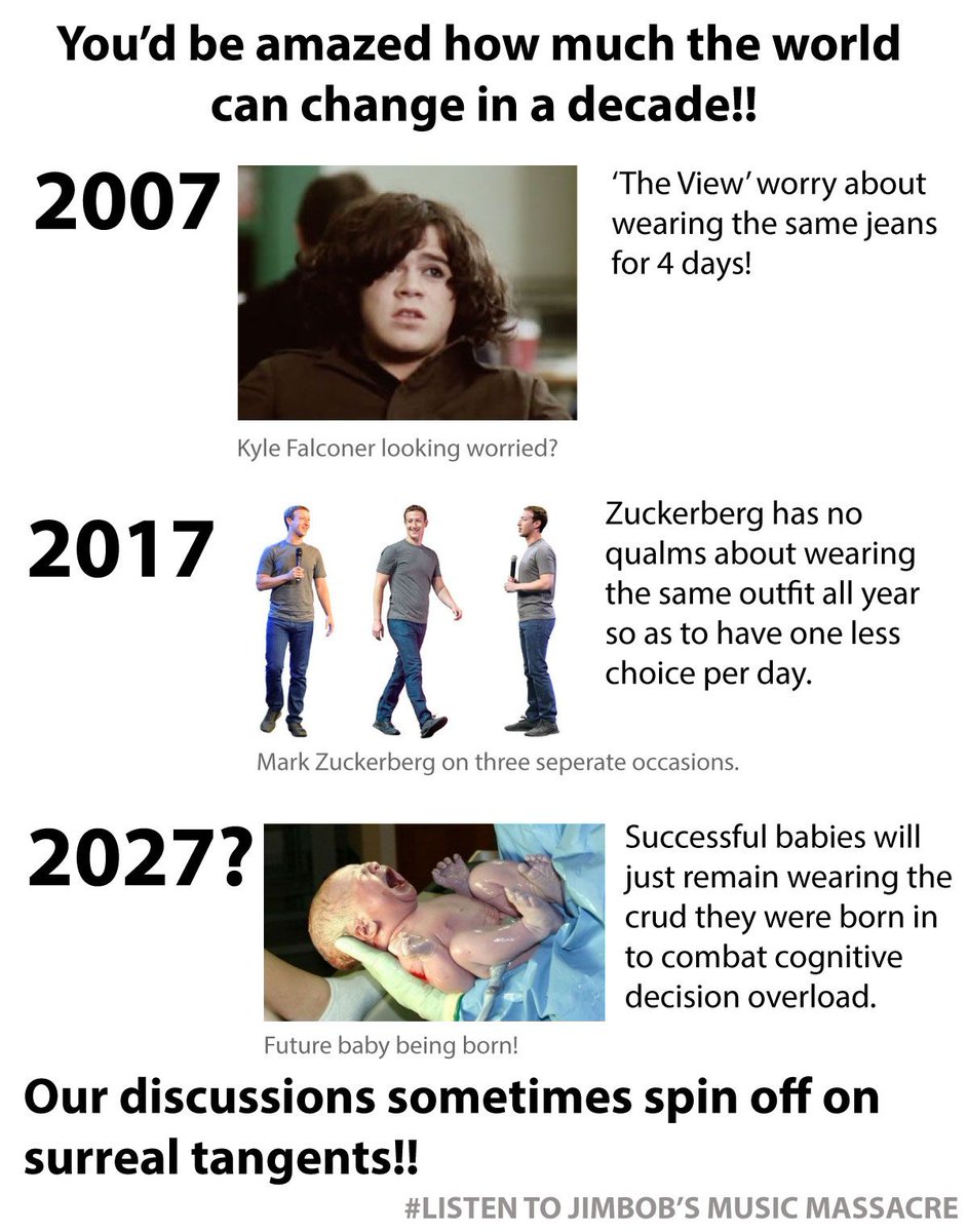JimBobsMusic's tweet photo. Eat your hearts out Ray Kurzweil and Martin Raymond.  There's a couple of new futurists in town!

Listen to JimBobsMusicMassacre here: https://t.co/fvi5ZAK69i

#JBMM #TheView #SameJeans #MarkZuckerberg #RayKurzweil #MartinRaymond #Babies #Futurists #JimBobsMusicMassacre https://t.co/4Zaa2ooL6E