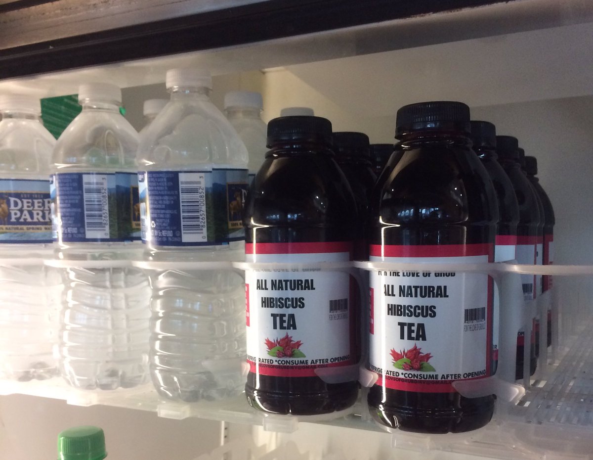 For_Love_Grub's tweet photo. "Zobo" All Natural Hibiscus Tea. On Sale now at Wesley's Southern Cuisine. 3852 Bowie Md, 20716. #hibiscustea #allnatural #tealovers #beverage #dmv #zobo #sorrel #hibiscus #sobolo https://t.co/uvy8JWEukQ