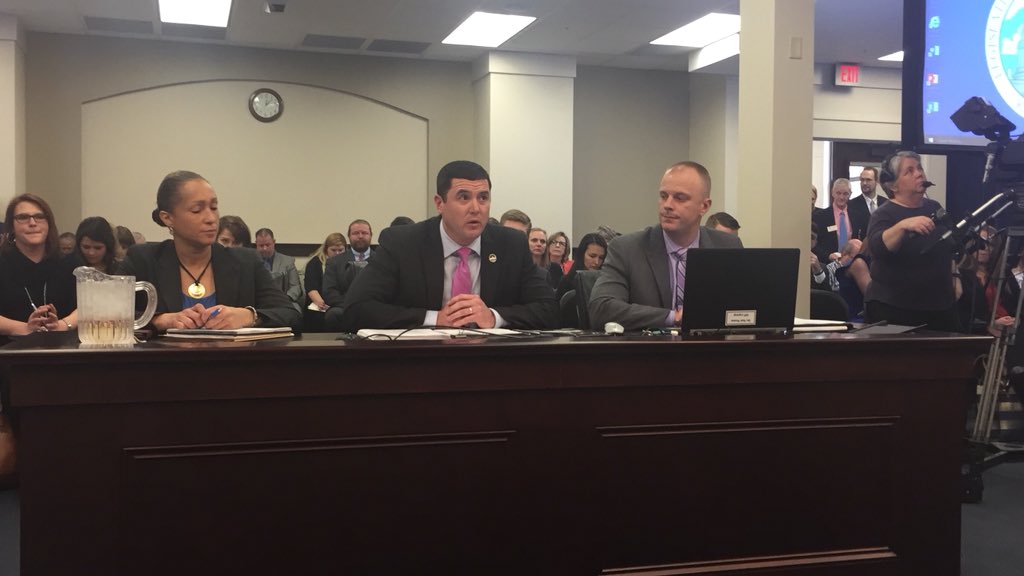KYHouseGOP's tweet photo. Rep. @DavidMeadeKY sponsored House Bill 1, which would bring many changes to Kentucky’s adoption and foster care system. The bill would improve Kentucky’s adoption and foster care systems. HB 1 passed committee Thursday and is heading to the House floor. #kyga18 #RepublicanRecap https://t.co/WaVthK02OD