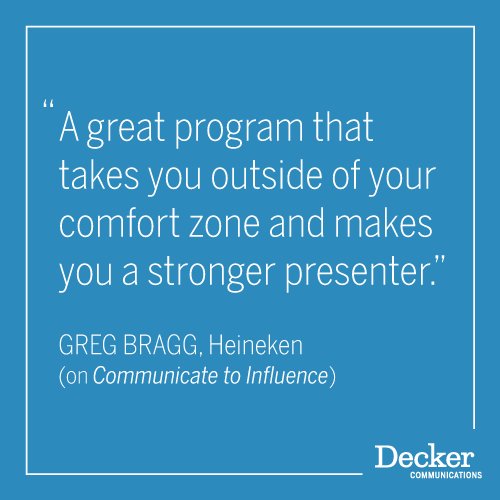 DeckerComm's tweet photo. Safe is a dangerous place to be. #FeedbackFriday #CommunicateToInfluence https://t.co/Ku4JQd4fz2