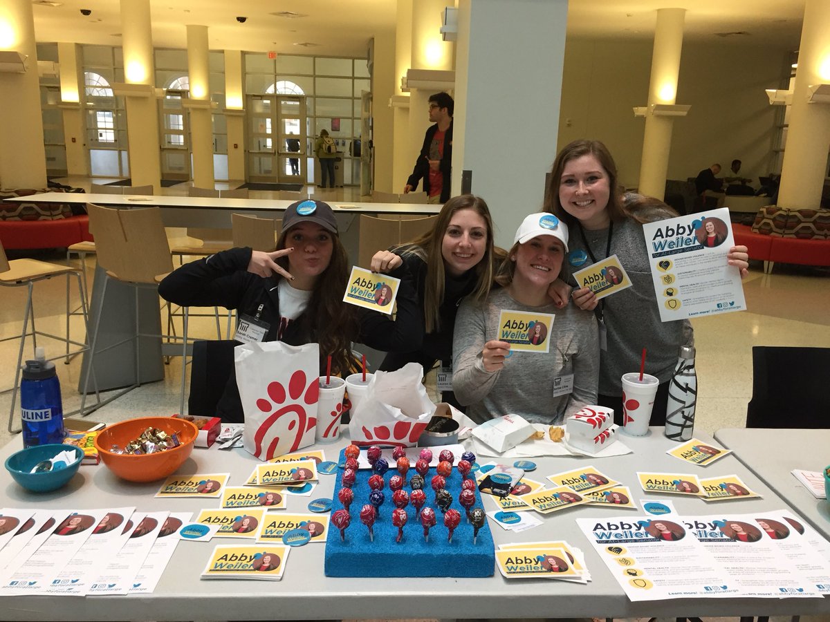 abbyforatlarge's tweet photo. Come visit our table at TUC from 12-2:30! #Abbyforatlarge https://t.co/GY6rgY8i2h