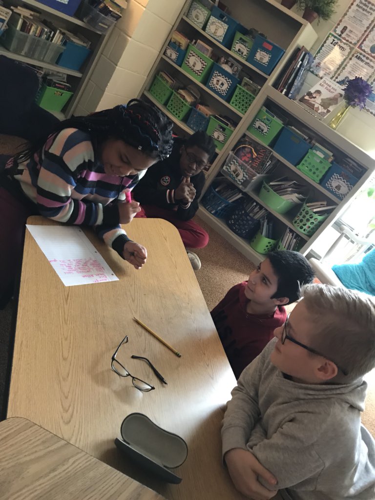T_Reiner62's tweet photo. Thank you #InnovationTaskForce for inspiring me to be creative in everyday curriculum. Introduced a new writing unit by showing Ss my broken glasses &amp; they came up with a plan for me! Tape &amp; super glue was not an option! They wrote letters to the company! 😄 #wearemuir #WeAre54 https://t.co/1KqAhTnHWN