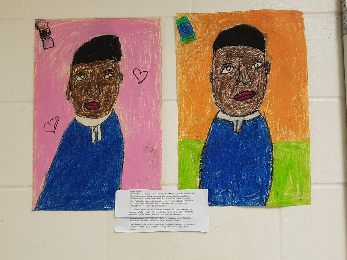 MrsShewchuk's tweet photo. We were inspired to research and create portraits of some notable black Canadians from the past and present for Black History month. https://t.co/DQVTjLkOvY